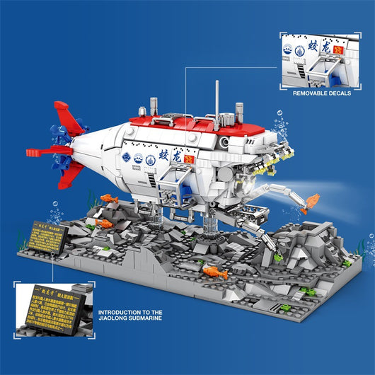 Submarino Jiaolong: Kit de Ensamblaje Tecnología Militar de Precisión