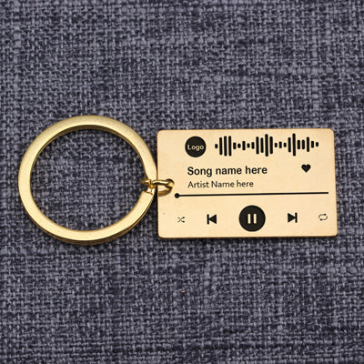 Llavero Personalizado con Código de Música Escaneable en Acero Inoxidable - Image 3