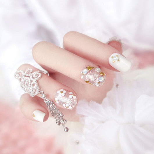 Uñas Postizas Estilo Revista - Diseño Novia Elegante - Image 4