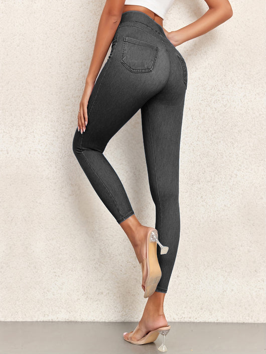 Pantalones de Yoga Tipo Denim con Levantador de Glúteos - Image 9