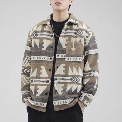 Chamarra de Lana Gruesa para Hombre a Cuadros, Abrigo Térmico Casual de Invierno - Image 2