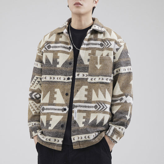 Chamarra de Lana Gruesa para Hombre a Cuadros, Abrigo Térmico Casual de Invierno - Image 2