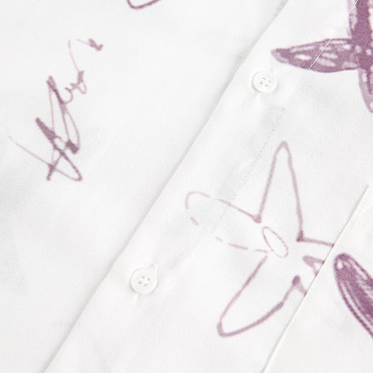 Camisa Estampada con Estrella de Cinco Puntas para Hombre - Image 4
