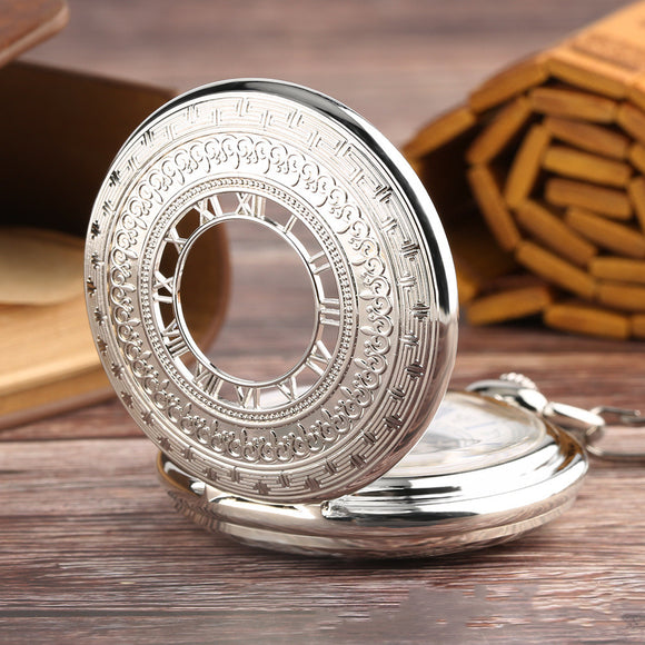 Reloj de Bolsillo Mecánico Digital con Diseño Calado
