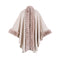Abrigo de Punto Oversized con Cuello de Conejo Artificial