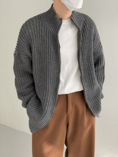 Suéter Cuello Alto Medio Hombre Primavera Otoño Estilo Relajado Color Sólido - Image 8