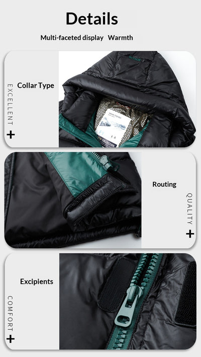 Chaqueta Puffer Premium de Plumón de Pato 90% con Capucha para Hombre - Image 13