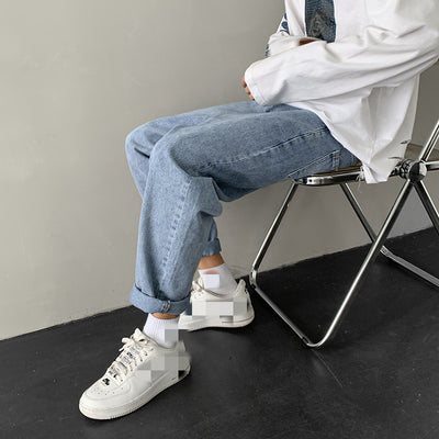 Pantalones Denim Sueltos Tendencia Pareja - Estilo Casual Urbano - Image 6