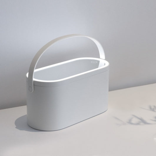 Espejo de Maquillaje Portátil con Almacenamiento LED y Luz Integrada - Image 10