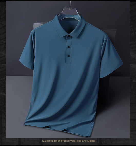 Camiseta Manga Corta Transpirable con Solapa para Hombre - Image 9