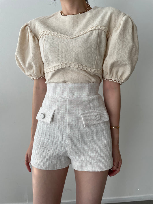Blusa Retro con Mangas Abullonadas para Mujer - Image 4