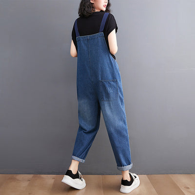 Overol Denim Suelto Retro Casual para Mujer - Image 10