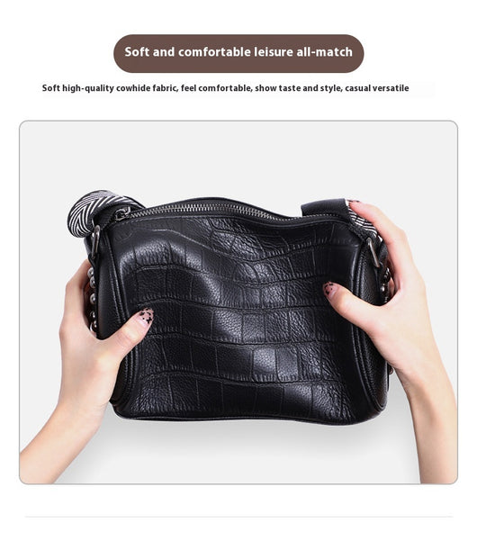Bolsa Mensajera de Cuero con Correa Ancha - Estilo Casual - Image 10