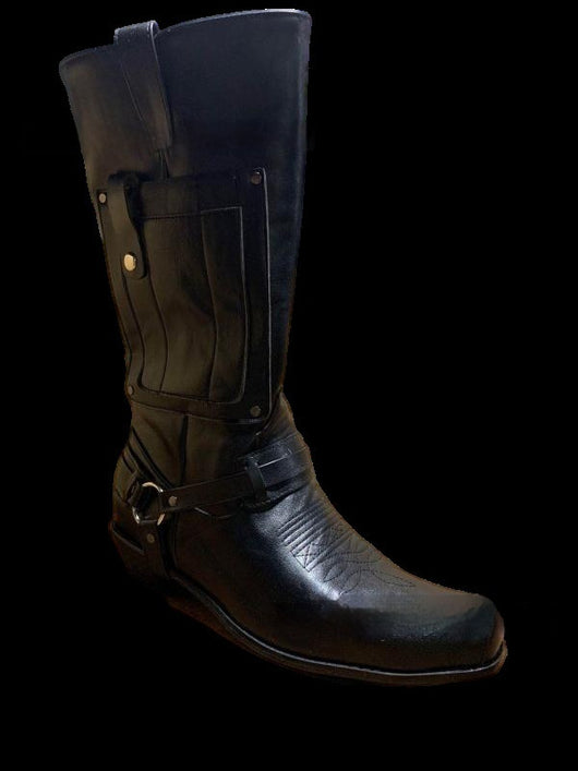 Botas de Cuero para Hombre con Tacón Alto y Bordado de Caballero - Image 4