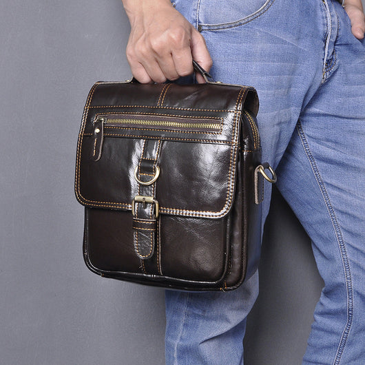 Bolso Crossbody de Cuero para Hombre - Versátil y Funcional - Image 13