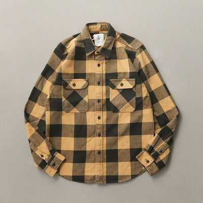 Camisa de Cuadros Gruesa Retro para Hombre con Manga Larga - Image 18