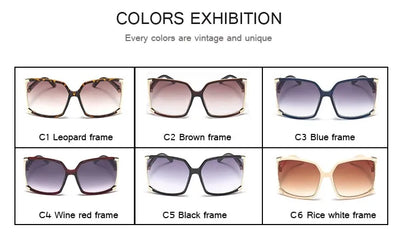 Gafas de Sol Cuadradas de Marco Grande para Mujer - Image 14