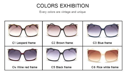 Gafas de Sol Cuadradas de Marco Grande para Mujer - Image 14