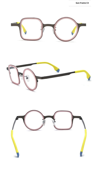 Lentes Titanio Diseño Mixto - Marco Cuadrado y Redondo Unisex - Image 19