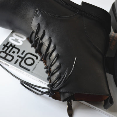 Botas Martin de Cuero con Ocho Ojales - Estilo Robusto y Duradero - Image 4