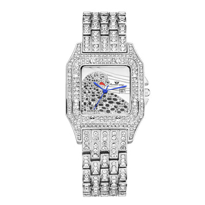 Reloj de Cuarzo para Mujer con Diamantes y Estampado Leopardo - Image 6
