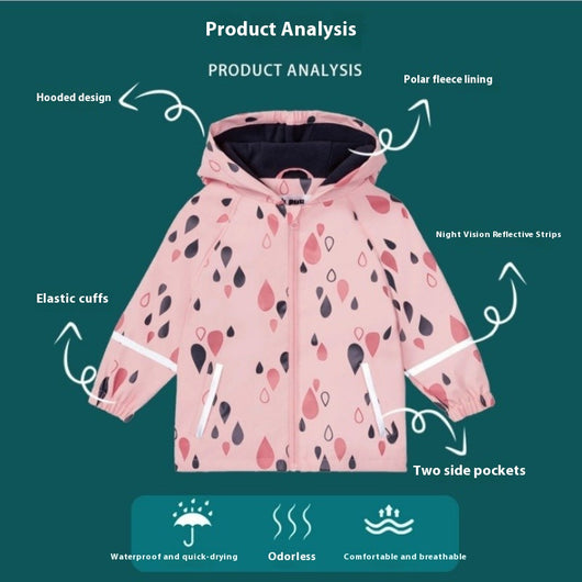 Poncho Impermeable Infantil de Cuerpo Completo Acolchado - Image 9