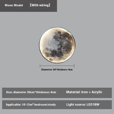Lámpara Decorativa de Pared Luna para Dormitorio y Sala - Image 6