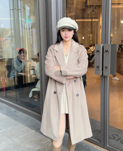 Abrigo de Lana Doble Botonadura Elegante para Otoño e Invierno - Image 10