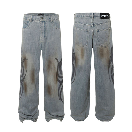 Jeans de Diseño Industrial Americano con Lavado Pesado - Image 17