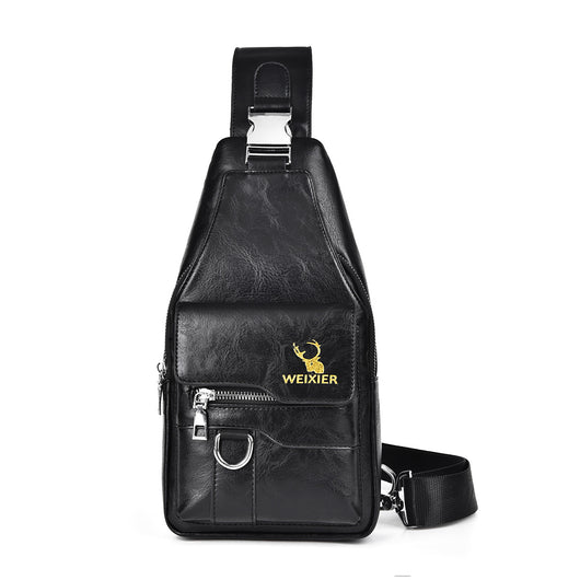 Bolsa de Pecho Retro para Hombre - Gran Capacidad Impermeable - Image 8