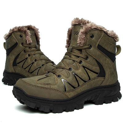 Zapatos Outdoor Altos de Algodón Cálido para Hombre Talla Grande - Image 11