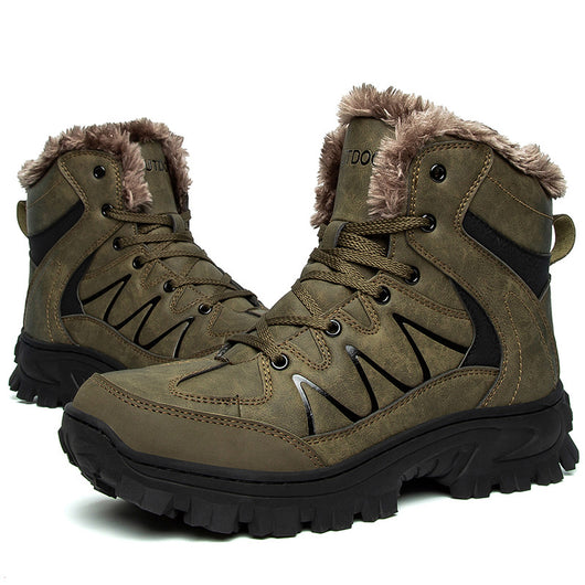 Zapatos Outdoor Altos de Algodón Cálido para Hombre Talla Grande - Image 11