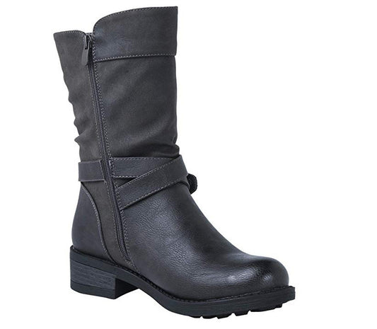 Botines Cortos Casuales con Cinturón y Tacón Bajo - Image 2
