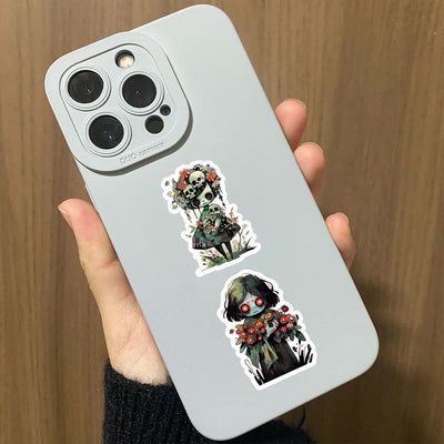 Funda para Celular Zombie Horror con Stickers Impermeables Diseño Thriller - Image 4