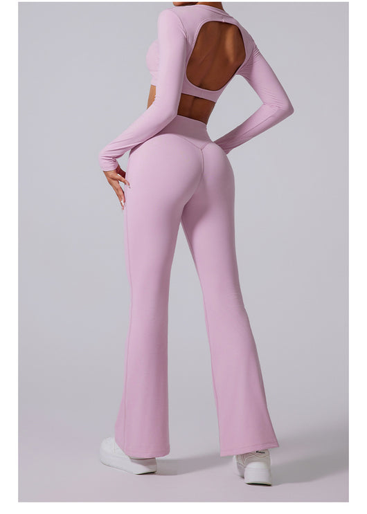 Pantalones Yoga Cintura Alta con Textura Satinada y Control Abdominal - Image 12