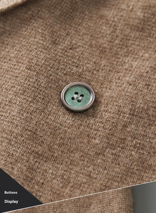 Saco Cardigan de Lana con Solapa - Diseño Holgado y Moderno - Image 14