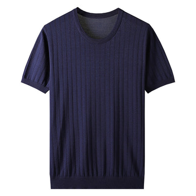 Camisa Casual de Punto Calada para Hombre - Manga Corta - Image 6