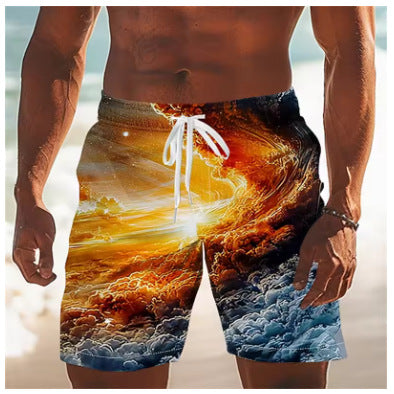 Shorts de Baño Casuales con Estampado Oceánico para Hombre - Image 6