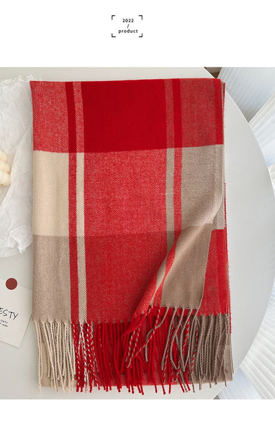 Chal Pashmina Escocés con Borlas para Mujer - Tejido Grueso y Cálido - Image 23