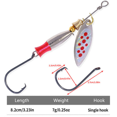 Señuelo Giratorio con Lentejuelas Metálicas para Pesca de Lucio y Carpa - Image 11