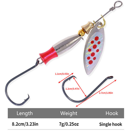 Señuelo Giratorio con Lentejuelas Metálicas para Pesca de Lucio y Carpa - Image 11