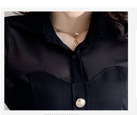 Vestido Camisero de Chifón con Mangas Linterna - Image 18