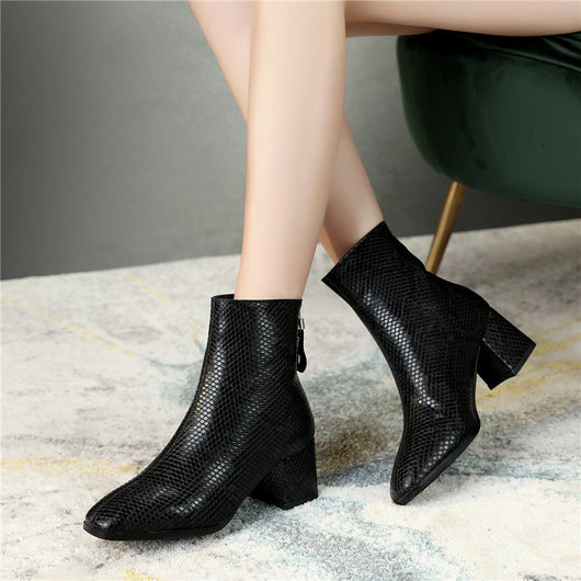 Botas para Mujer con Tacón Grueso y Talla Grande - Image 9