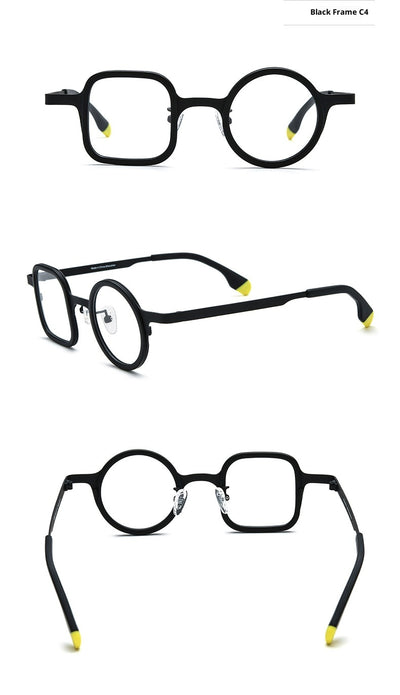 Lentes Titanio Diseño Mixto - Marco Cuadrado y Redondo Unisex - Image 13