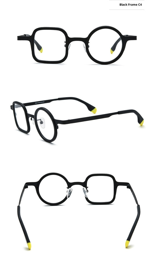 Lentes Titanio Diseño Mixto - Marco Cuadrado y Redondo Unisex - Image 13