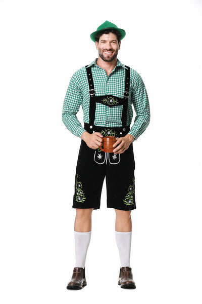 Conjunto Completo para Festival de Cerveza - Overol Denim, Camisa y Gorro - Image 24