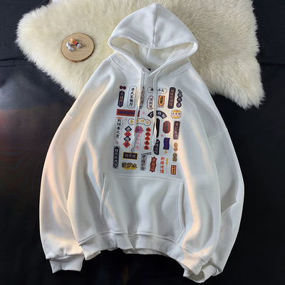 Sudadera con Capucha Estampada Hip-hop Otoño para Hombre - Image 2