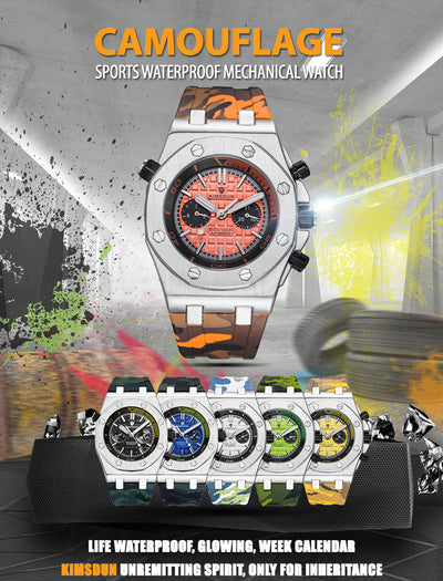 Reloj Deportivo para Hombre Automático Resistente al Agua con Correa de Silicona - Image 13