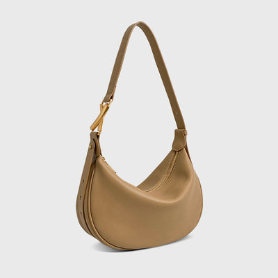 Bolso Bandolera Medialuna en Cuero Suave para Mujer - Image 6