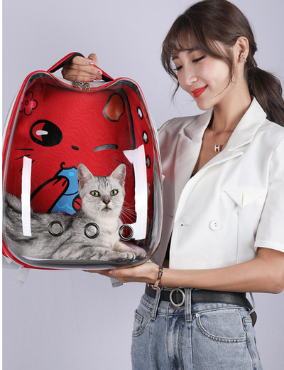 Mochila Transportadora Transparente para Gatos - Portátil y Segura - Image 18